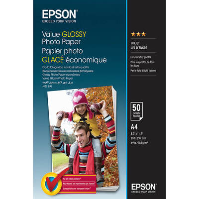 A4 Value Glossy Photo Paper A4 - 50 Sheets
