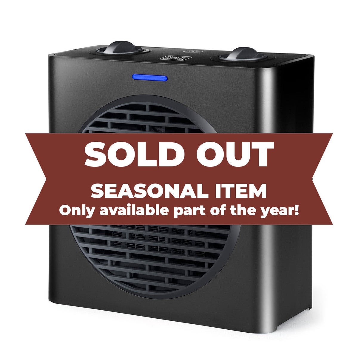 Keramisk Värmefläkt 1500W Svart