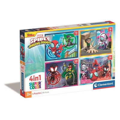 Puslespill 4 In 1 Pcs Spidey and his Amazing Friends
