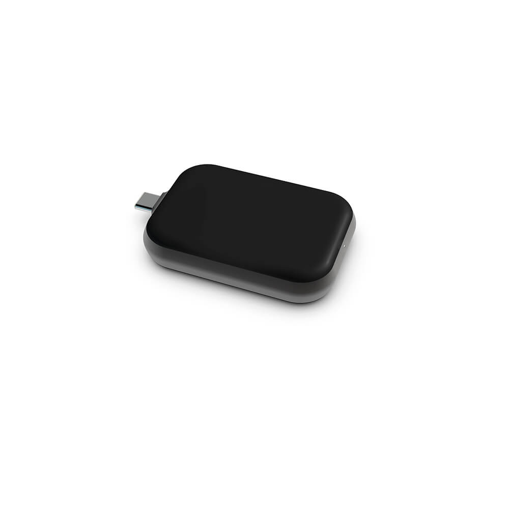 ZENS Singel Apple Airpods Charger QI USB-C Stick Aluminum Black 