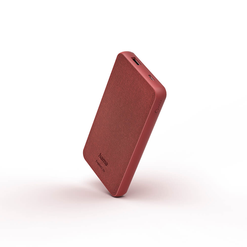 Powerbank Fabric 10000mAh Chili Red