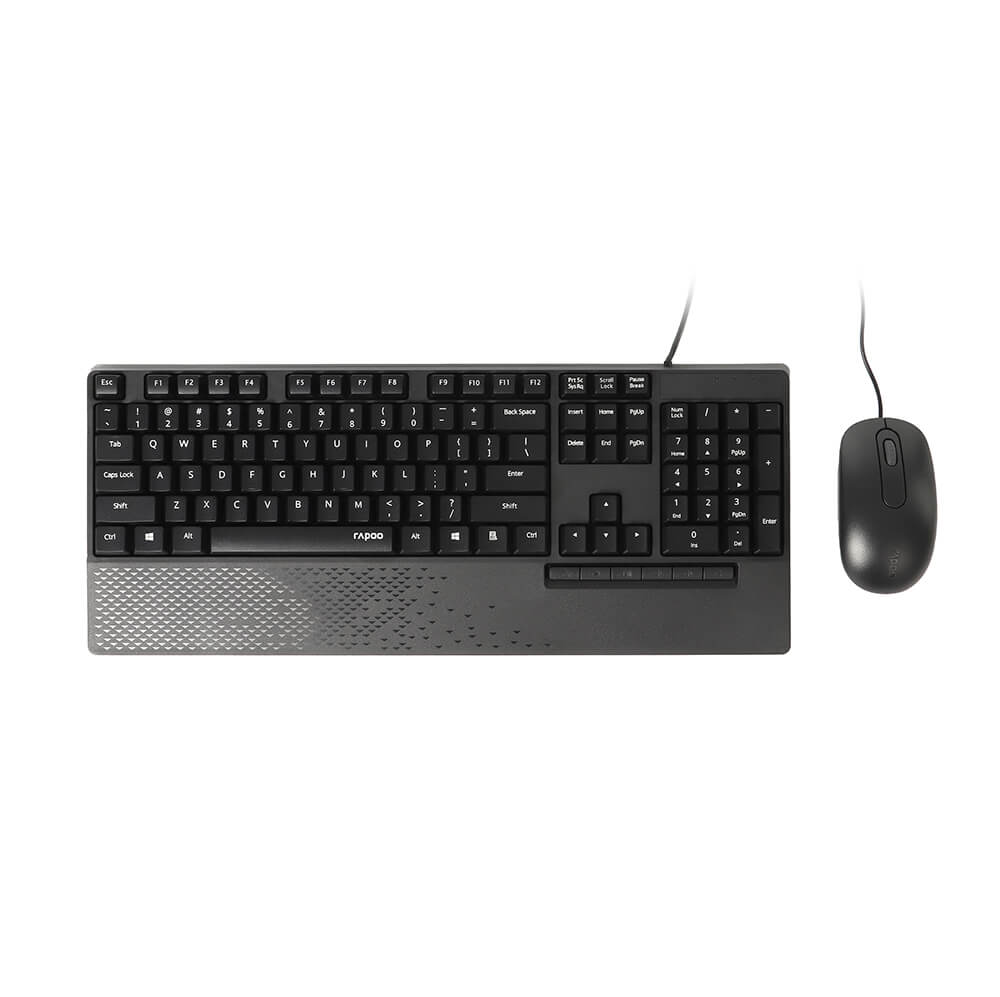 RAPOO Keyboard/Mice Set NX2000 Wired Black