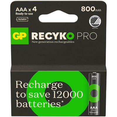 Paristo Recyko Pro NiMH AAA HR03 800mAh 4-Pack