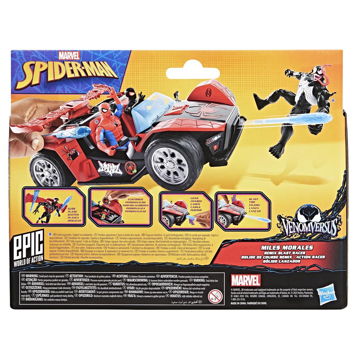 Spider-Man 4 Inch Venomversus Miles Remix Blast Racer - Tura