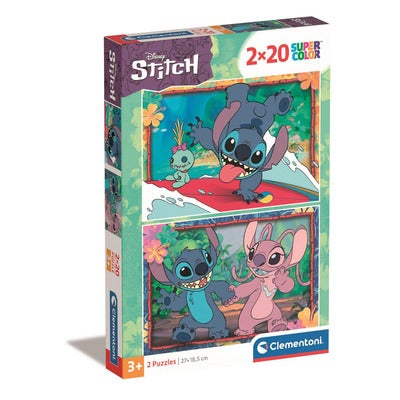 Puslespill 2x20 Pcs Disney Stitch