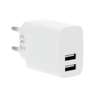 Charger 220V 2xUSB-A 3,4A White