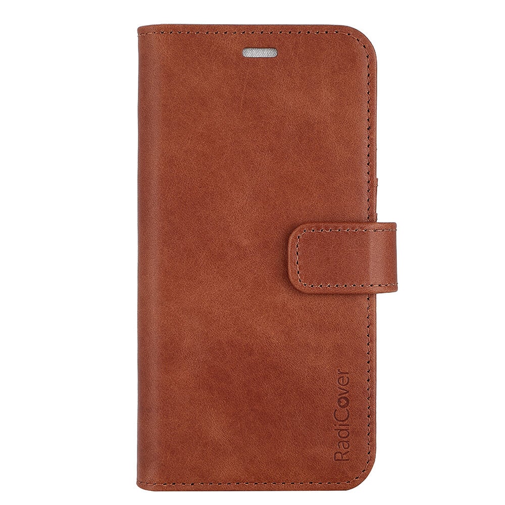 Wallet Case Anti Radiation 2in1 Brown - iPhone 13/14