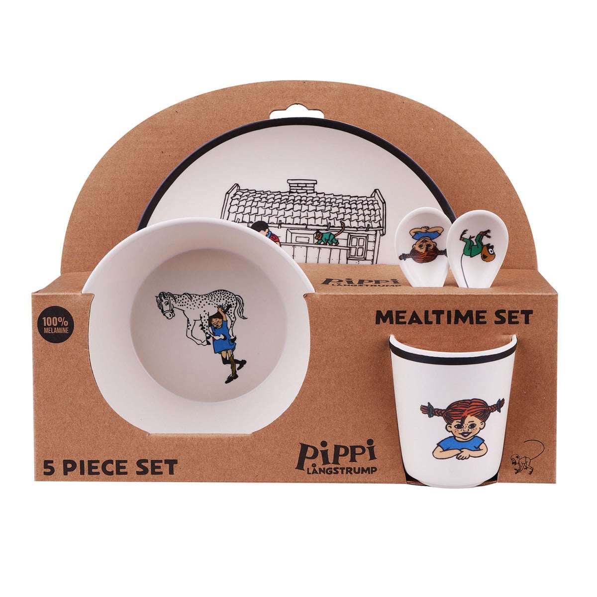 100% Melamine 5 Pcs Package (Plate, Bowl, Tumbler, 2 Spoons)