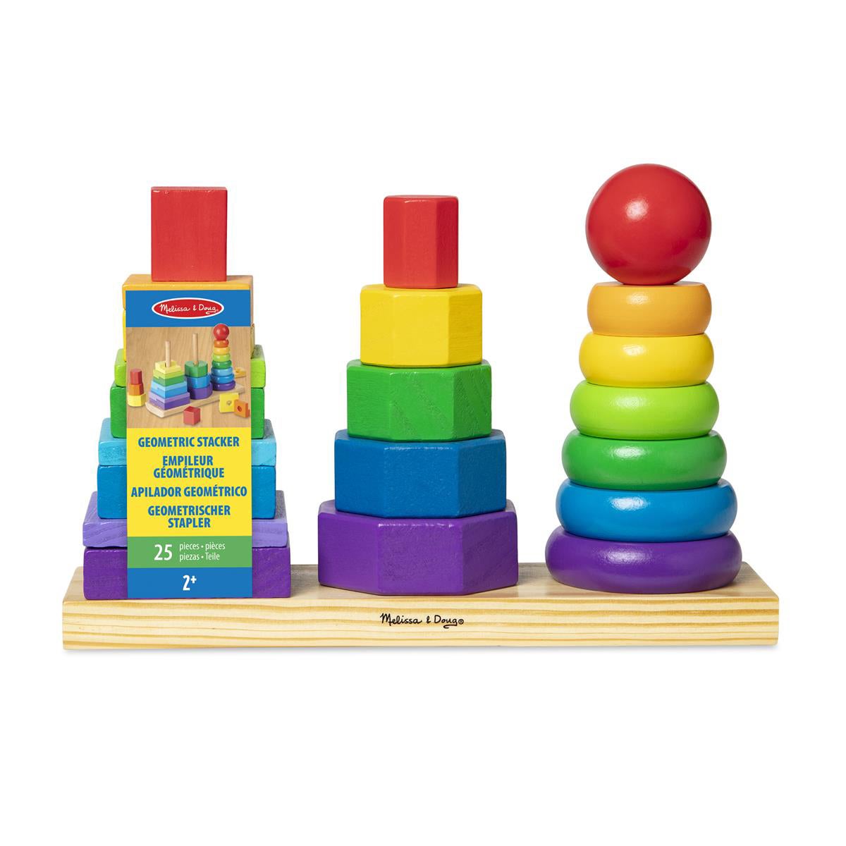 Wooden Stacker Geometric