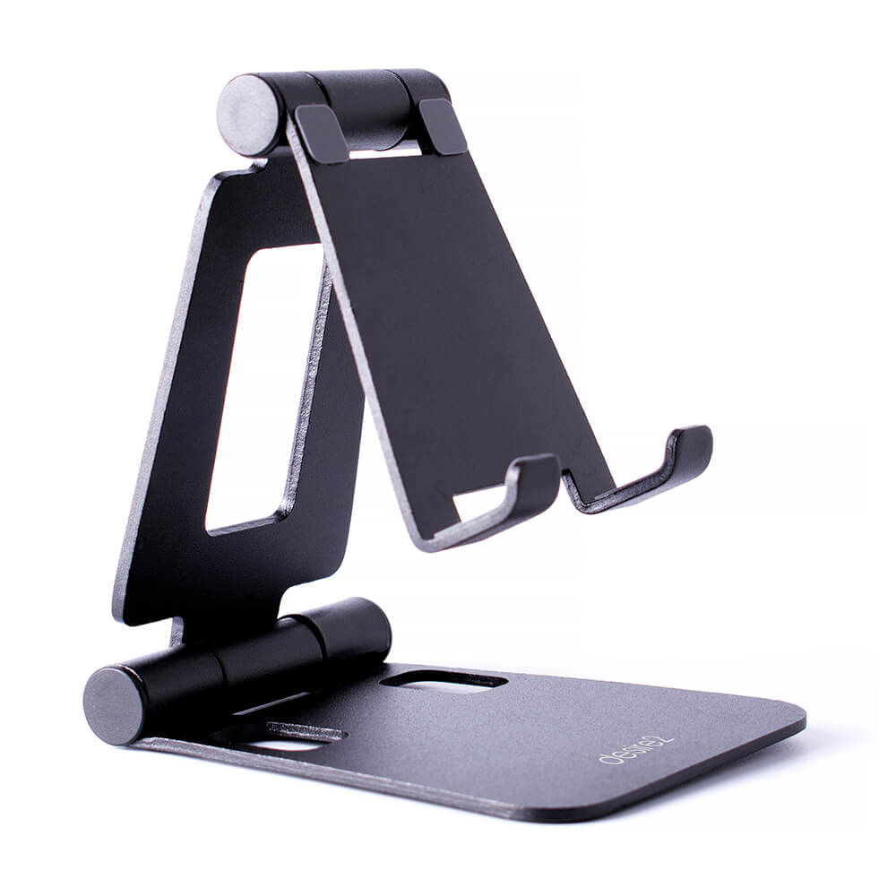 Folding Phone Holder Aluminium Black