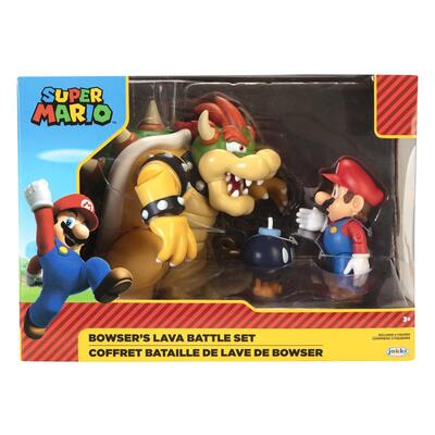 4 Inch Figure Set Mario Vs. Bowser Diorama