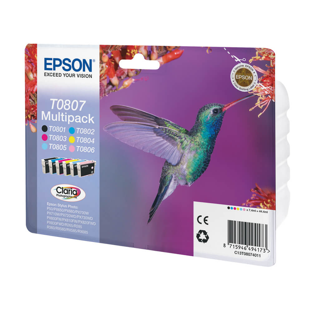 Musteet C13T08074011 T0807 Multipack, Hummingbird
