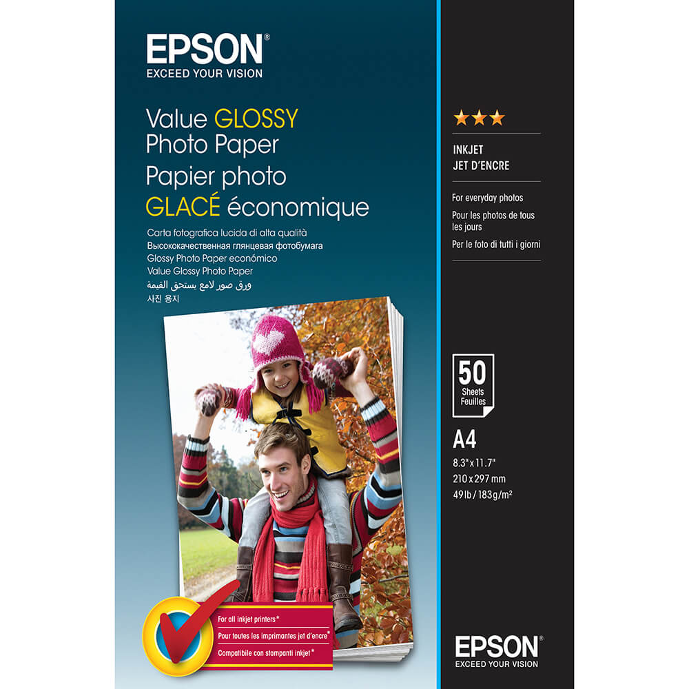 A4 Value Glossy Photo Paper A4 - 50 Sheets