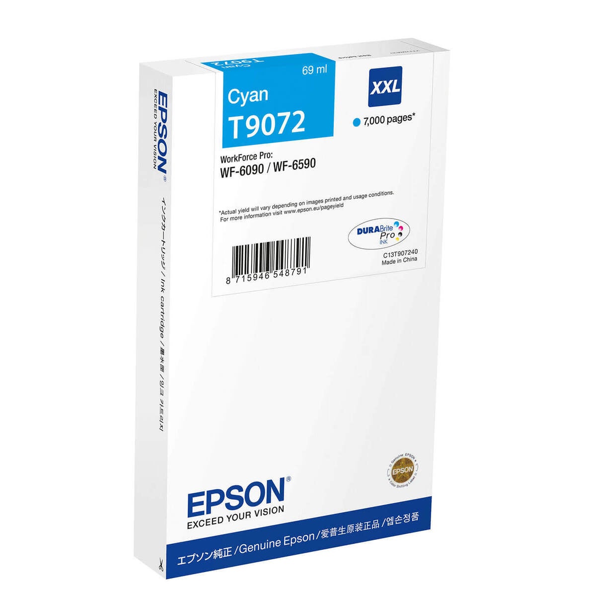 EPSON Ink C13T90724N T9072N XXL Cyan
