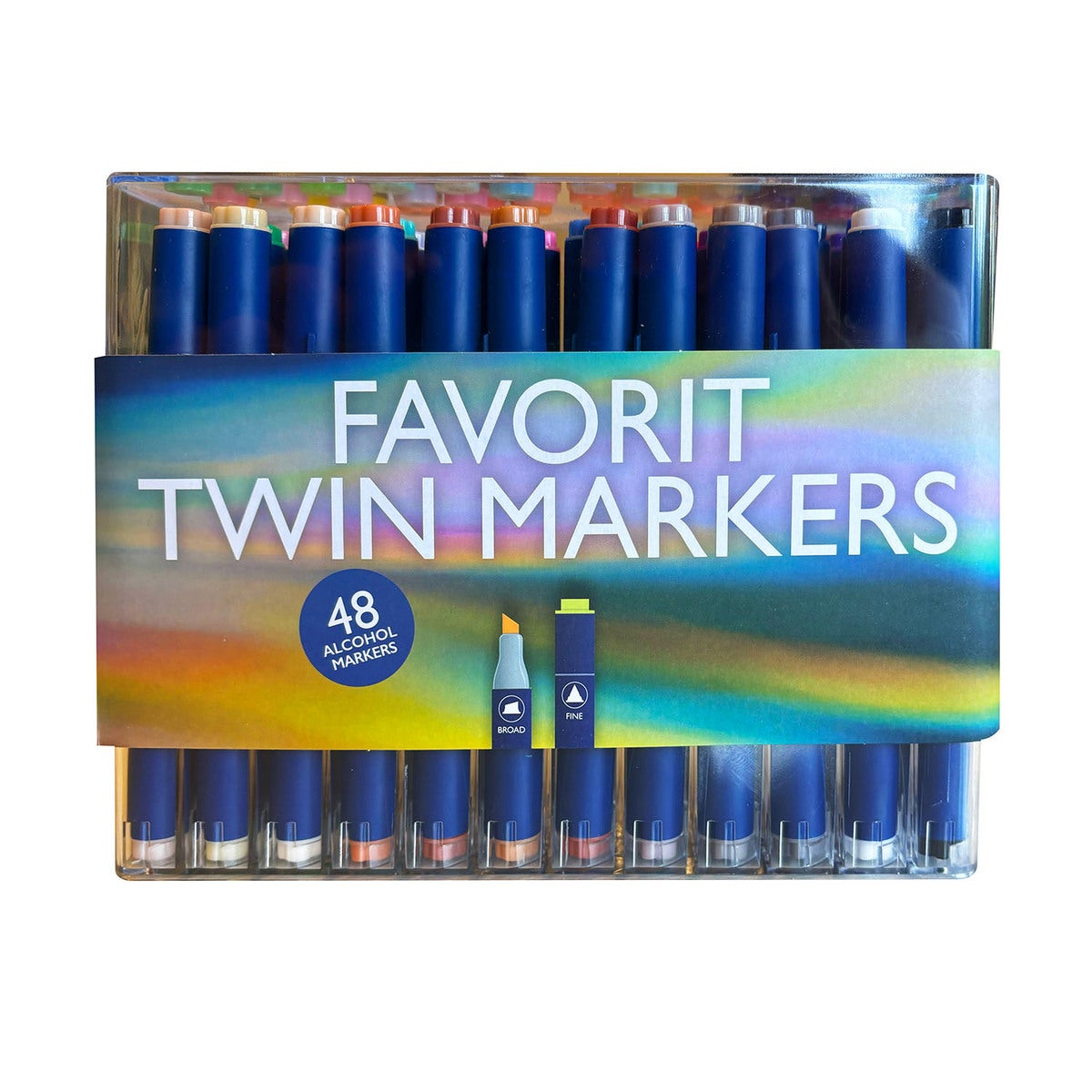 Round Dual Markers 48pcs