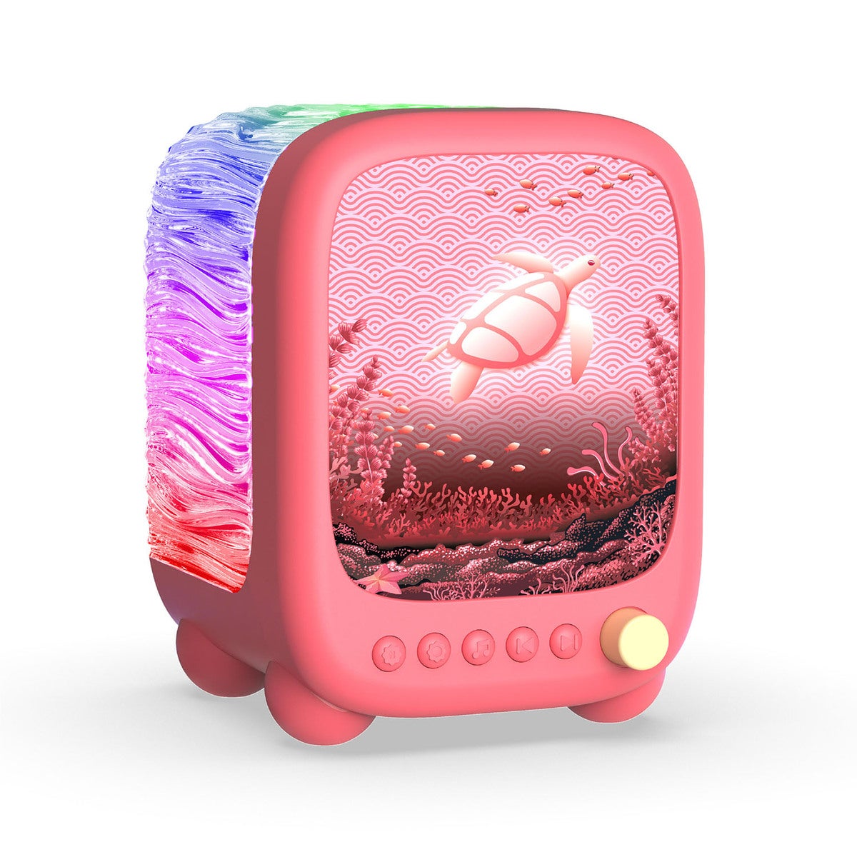 Nightlight Ocean Wavy Light Coral Pink