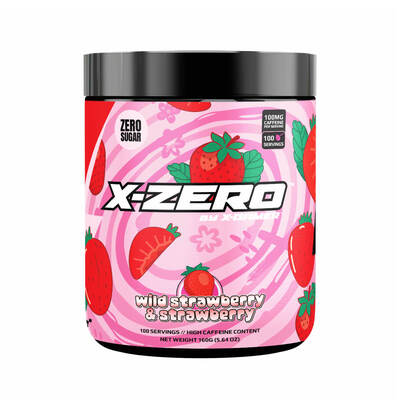 Energiajuomajauhe X-Zero 160 gram Wild Strawberry & Strawberry