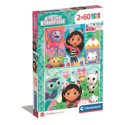Puslespill 2x60 Pcs Gabby's Dollhouse