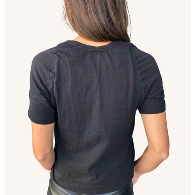 Alignment  Posture T-shirt Cotton Woman Black L