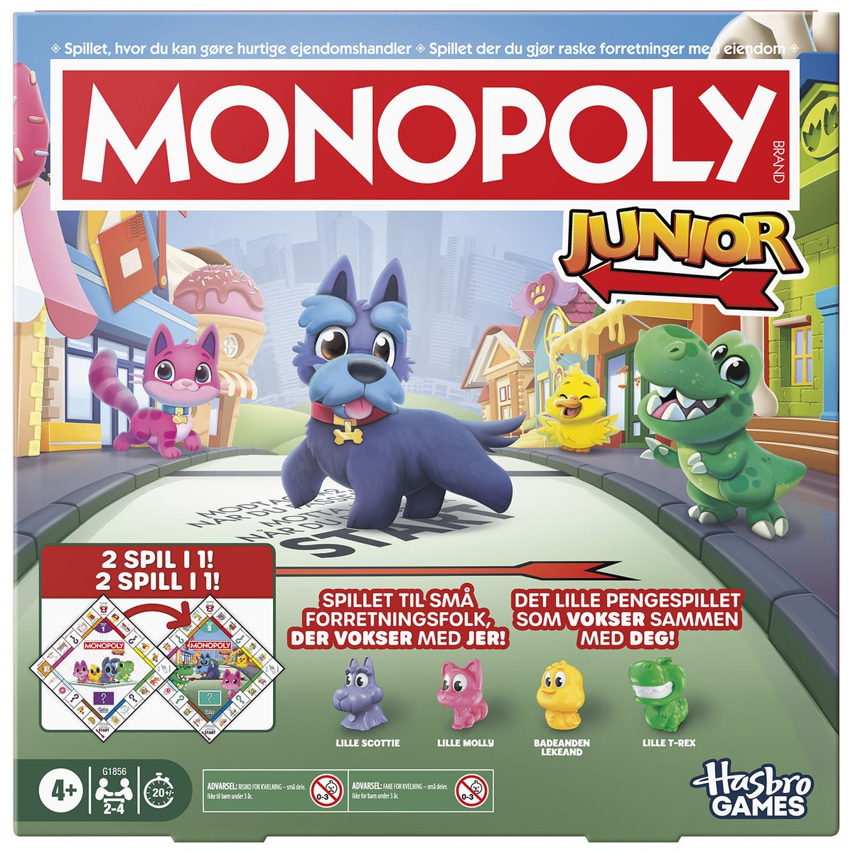 HASBRO Monopoly Junior Square 2in1 (NO/DK)