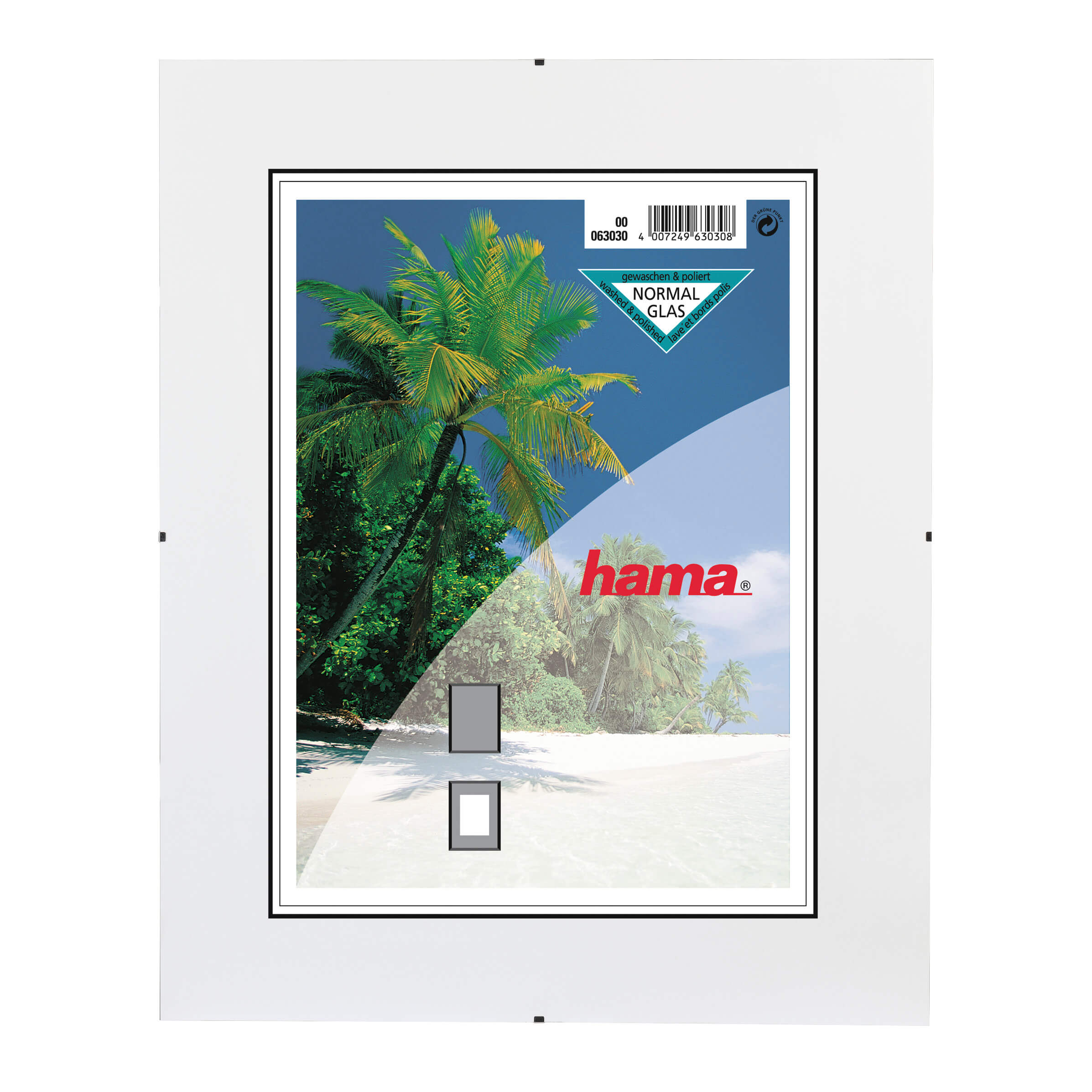 HAMA Clip-Fix Frameless Picture Ho lder, normal glass, 30 x 40 cm