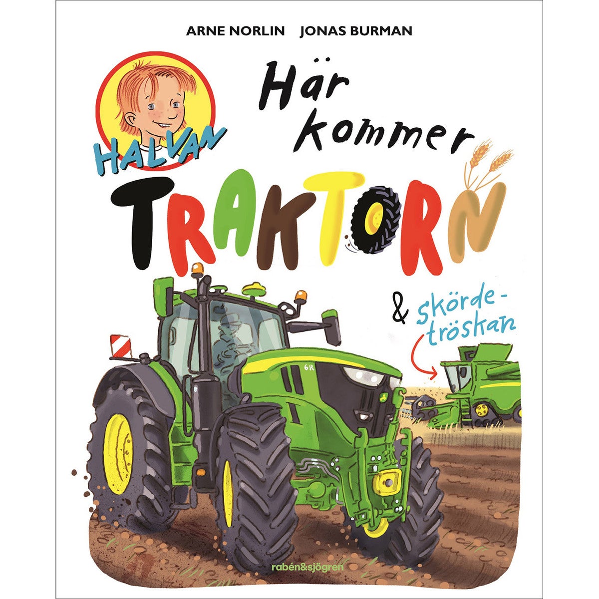 Här kommer traktorn och skördetröskan