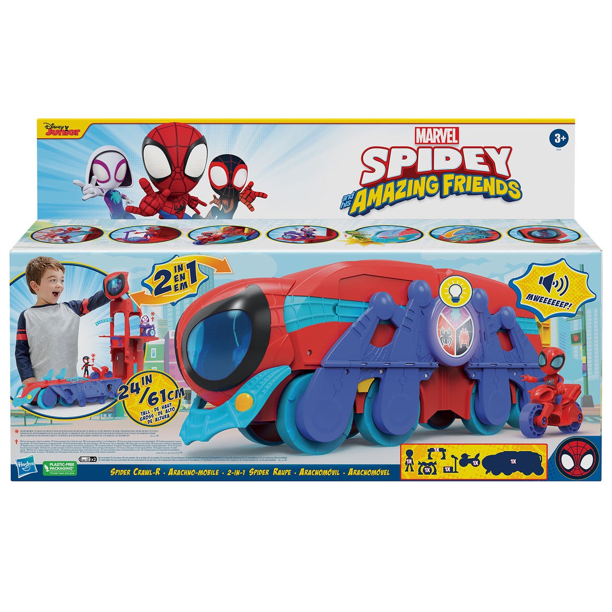 Lelu Spidey And His Amazing Friends 4" Playset Spider Crawl-R