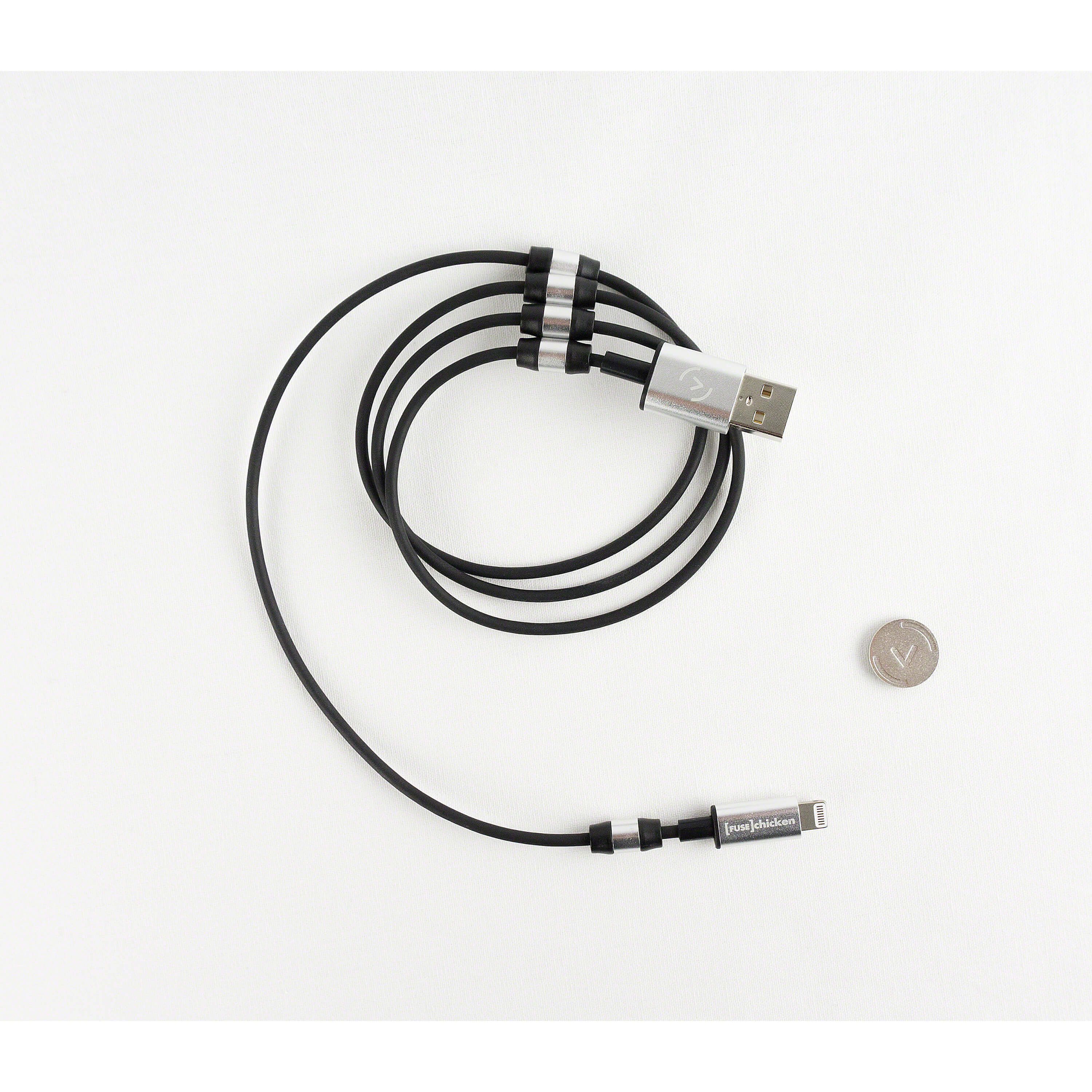 FUSE CHICKEN Synkkabel Lightning RIVET 1m 4xMagnetcips