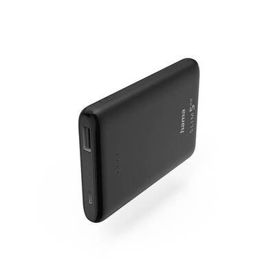 Powerbank Slim 5000mAh Black