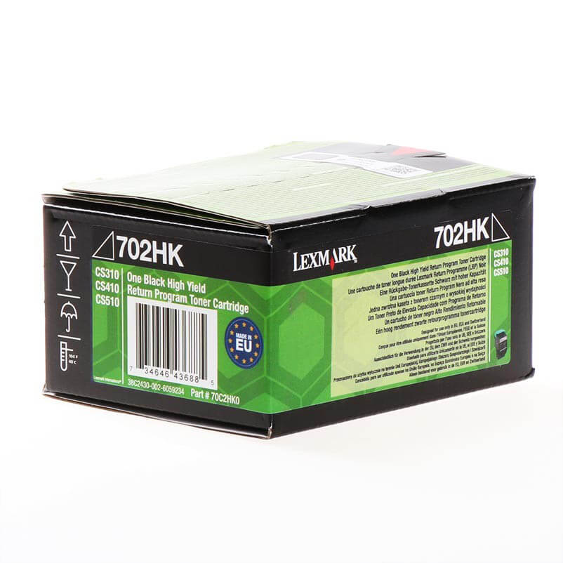 Toner 70C2HK0 702 Svart Hög Kapacitet, Retur