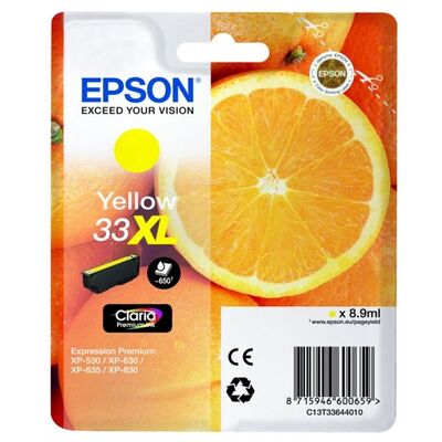 EPSON Ink C13T33644012 33XL Yellow Oranges
