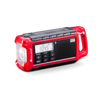 Hätäradio ER200 Punainen/Musta 