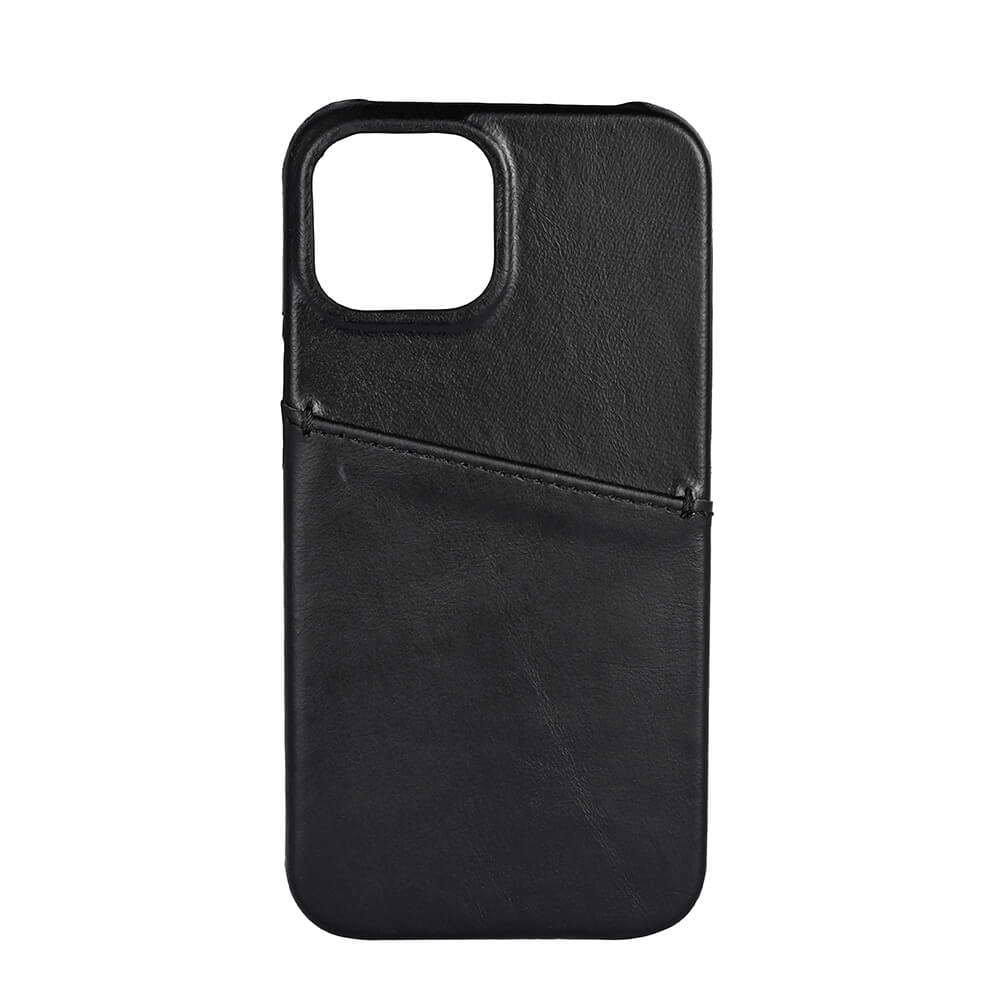 Phone Case Leather Black - iPhone 13 Mini