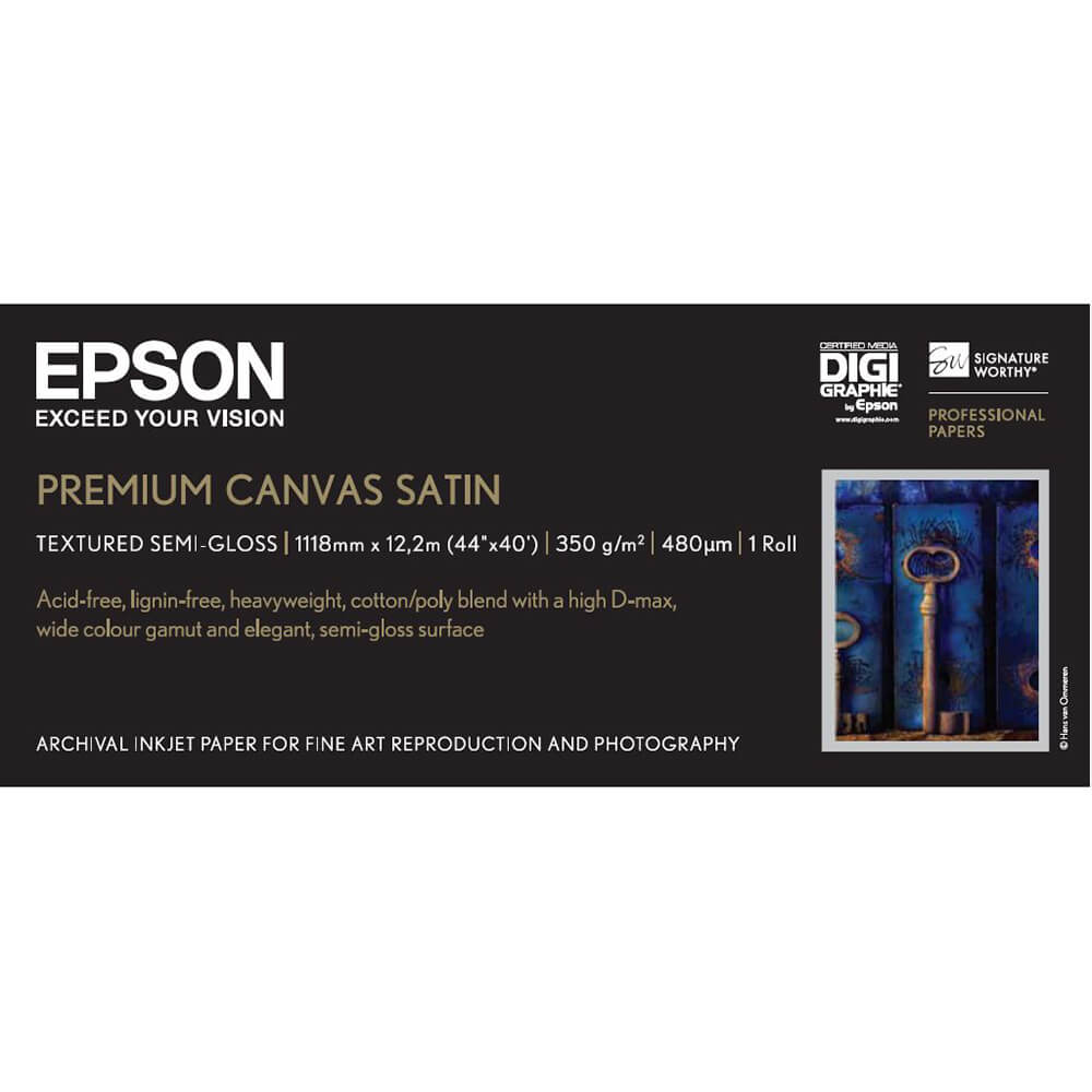 EPSON 44" Premium Satin Canvas roll 350g, 12,2m