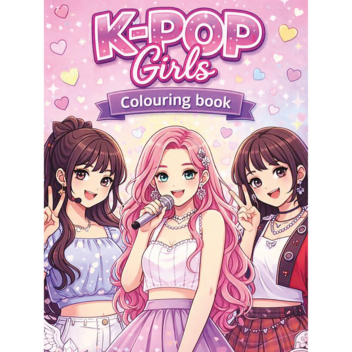 Målarbok: K-pop girls