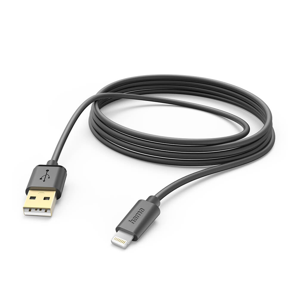 Charging Cable Lightning Black 3.0m