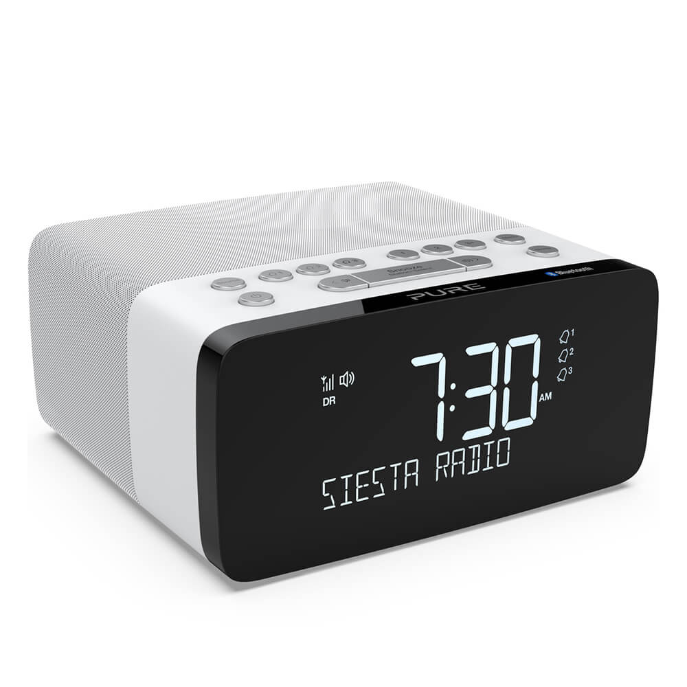 PURE FM/DAB/DAB+/BT/Qi Siesta Charge Clockradio Polar