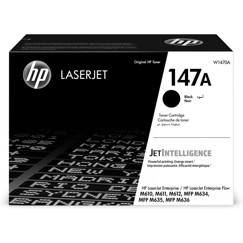 Toner W1470A 147A Svart