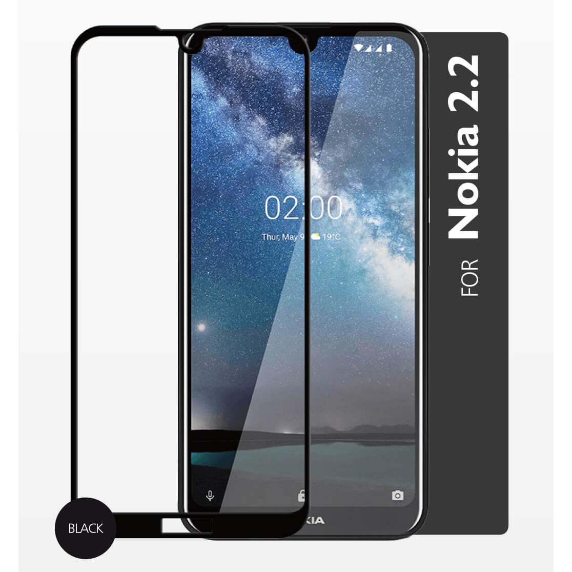 Glass Prot. 2,5D Full Cover Nokia 2.2