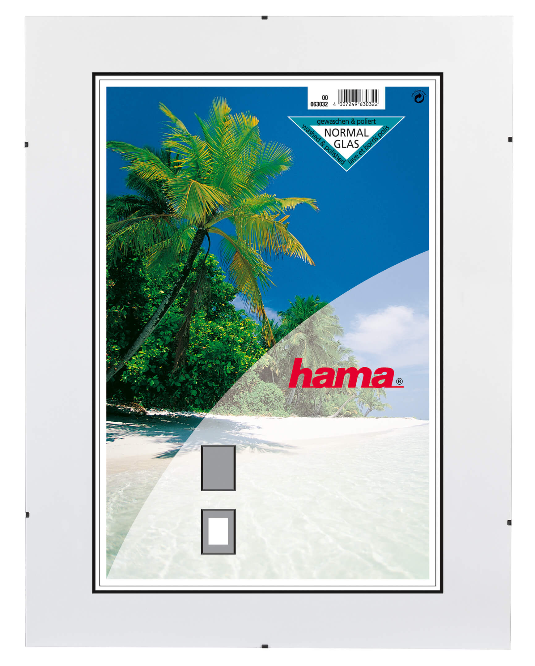 HAMA Clip-Fix Frameless Picture Ho lder, normal glass, 30 x 45 cm
