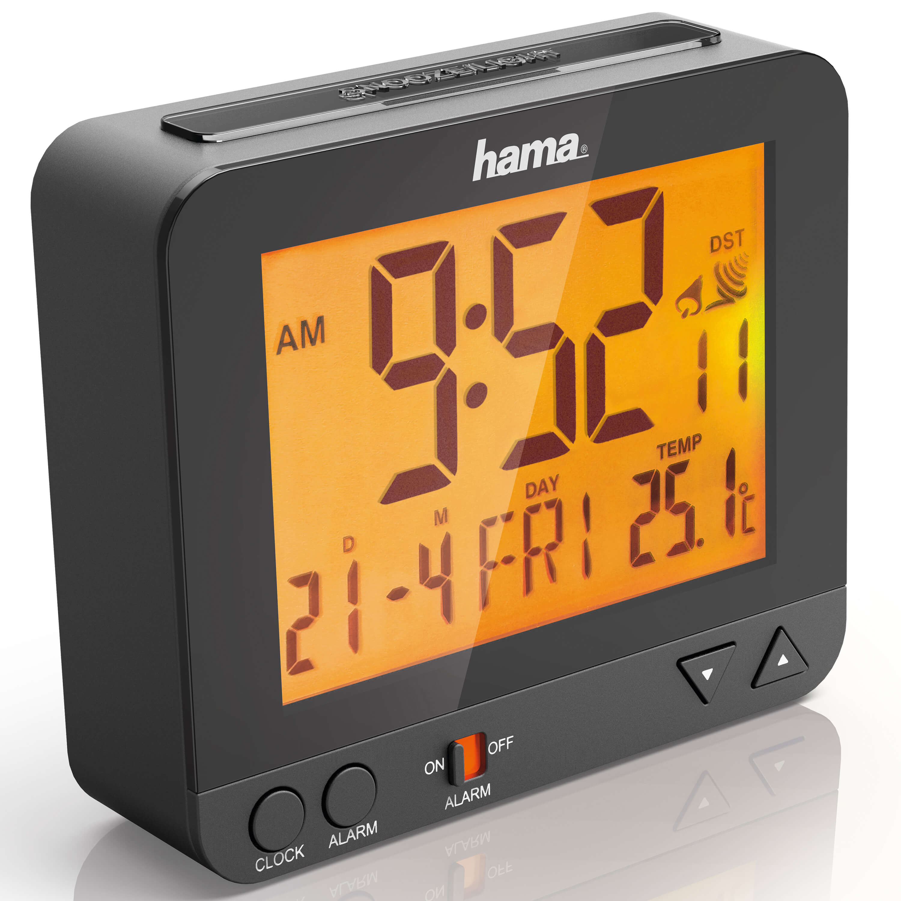 Radio Controlled Alarm Clock RC550 Black