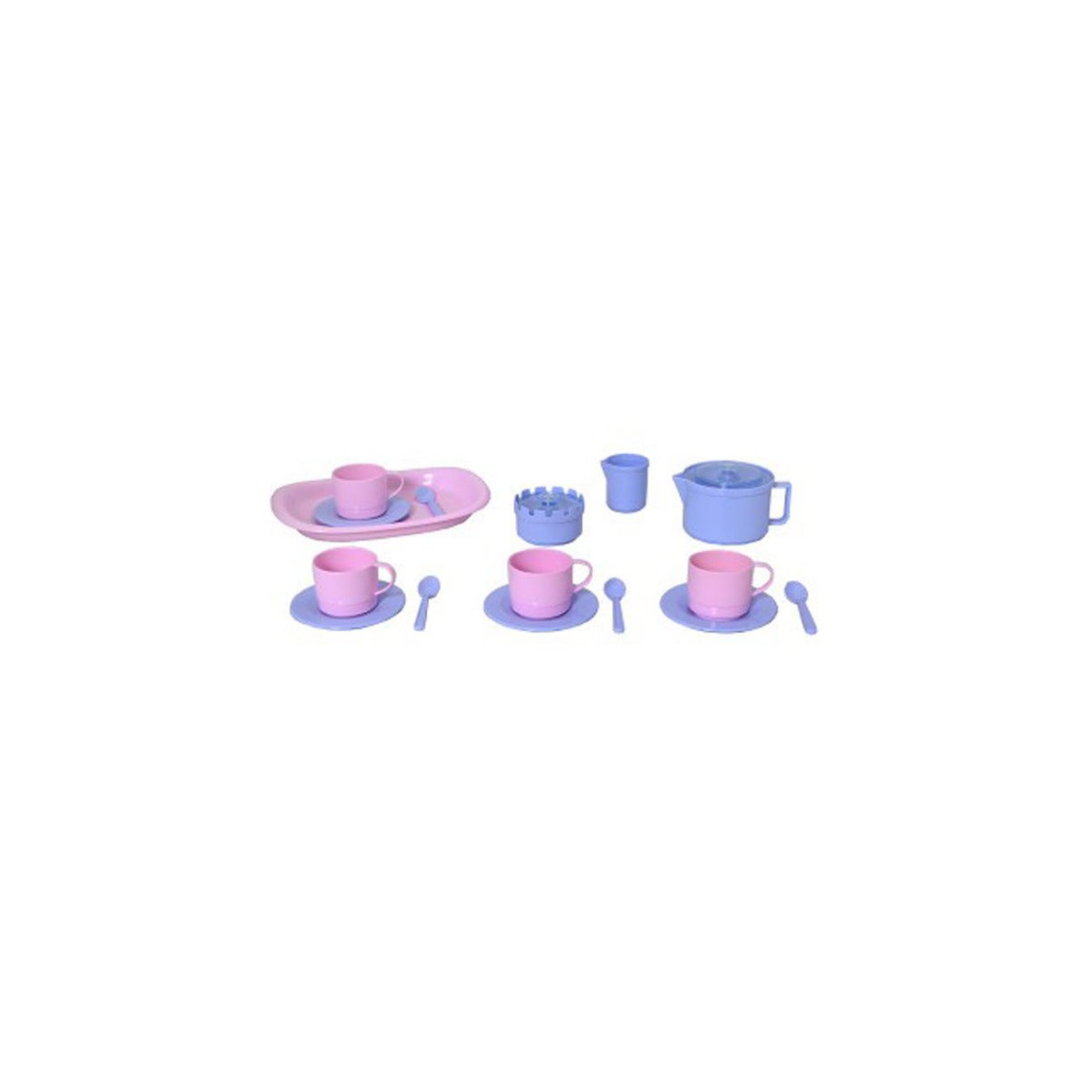 Tea Set Kaffeservis For Four With Tray Pink