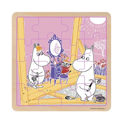 Palapeli 16 Pcs Wooden Puzzle Construction Fun