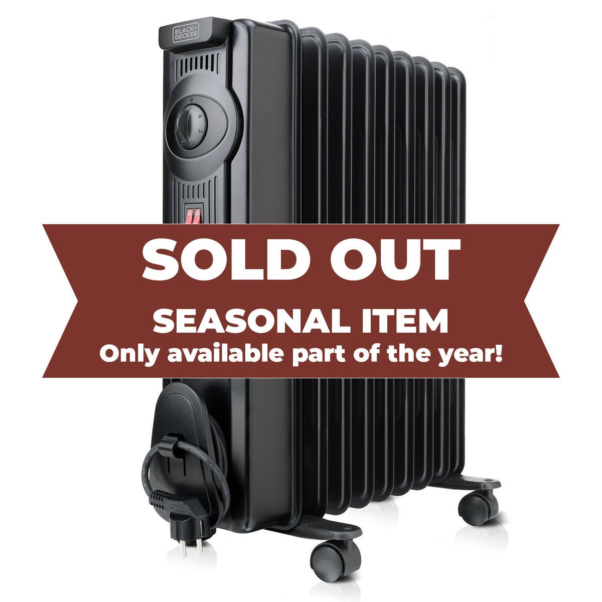 Lämpöpatteri 1500W Musta