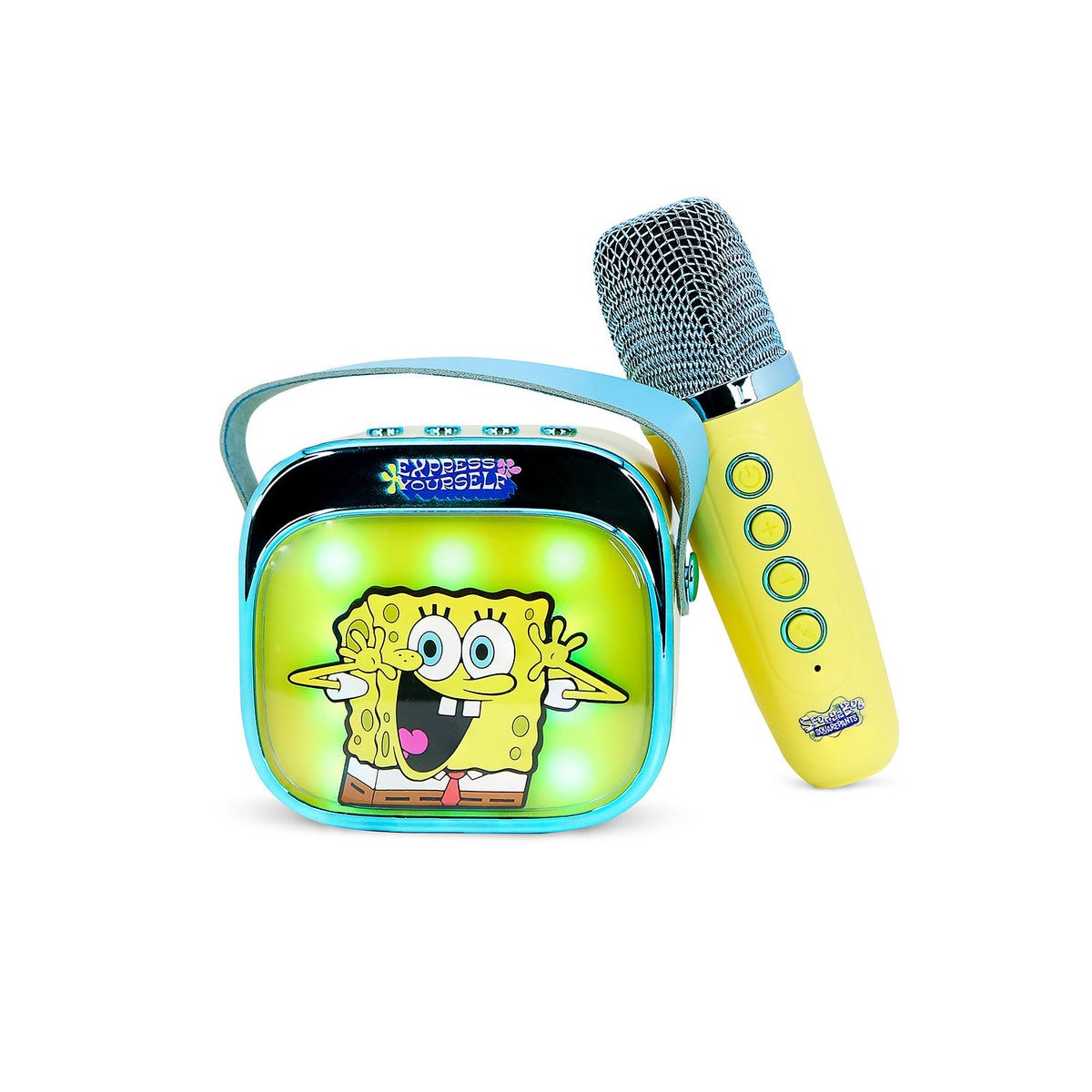 Karaoke Speaker with Microphone Spongebob Popsing LED