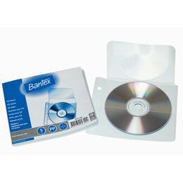 BANTEX CD-Ficka, Tranparent 5 st./förpackning