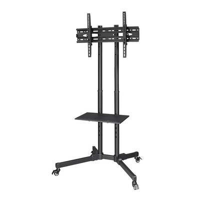 TV-stativ Trolley upp till 75" VESA 600x400 Svart