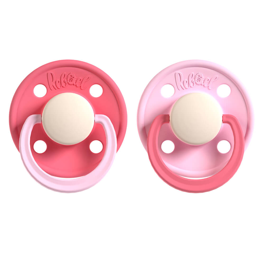 Pacifier 2-Pack Size 1 Hot Pearly Flamingo / Rising Pearly Lobster 