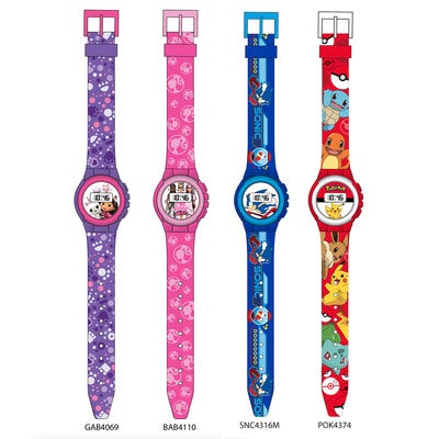 Kello Digital LCD CDU (Pokemon, Sonic, Barbie, Gabby)
