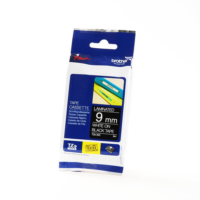 Tape TZE-325 9mm White on Black